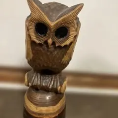 木製フクロウの置物　約30センチ