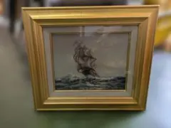 希少 上野山清貢 骨董 油彩 油絵 直筆 原画 鶴 北海道 釧路 和製