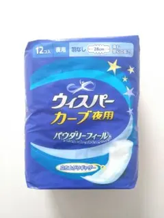廃盤品】ウィスパー 立体カーブ 夜用 28cm 羽つき 12＋1個入 - メルカリ