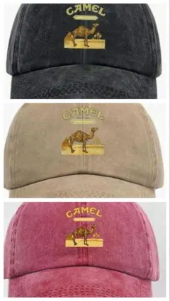 【専用】Camel カジュアルキャップ　ブラック・カーキ・バーガンディ