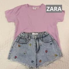 ZARA ザラ　ショートパンツ　刺繍　半袖Tシャツ　 110cm 2点セット