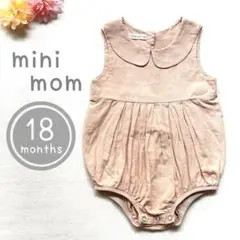 minimom 襟付きロンパース ノースリーブ 18ヶ月用 くすみピンク 女の子