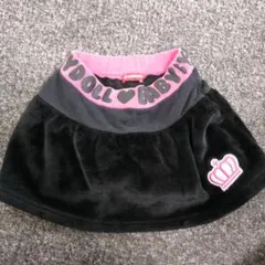 BABYDOLL スカート 110cm 黒 ピンク 王冠刺繍