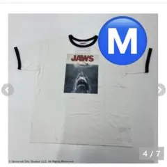 JAWS リンガーTシャツ ホワイト ネイビー　Mのサムネイル