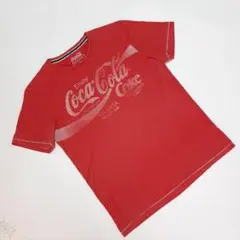 Coca-Cola ロゴプリント Tシャツ レッド Lサイズ 半袖 古着のサムネイル