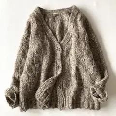 カレンテージ　sp basket big カーディガン　ウール　モヘヤ　アルパカ