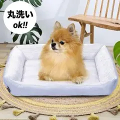 丸洗い◎ 犬 猫 ベッド ふわふわ　クッション　マット　 滑り止め 通気性 S