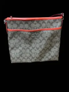 【COACH】 ショルダーバッグ ブラウン×オレンジ