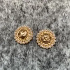 CHANEL ビンテージボタン ゴールドパール 20mm 刻印あり 2個