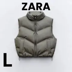 ZARA ラバーフィニッシュショートベスト　L