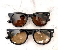 新品◾️偏光サングラス 調光サングラス ブラック×ライトブラウン(ブラウン)