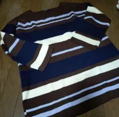 新品☆ INGNI イング ストライプ Vネック 長袖ニット チュニック