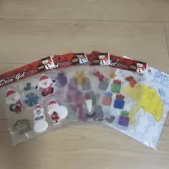 デコジェルシール クリスマス サンタ 5枚セット