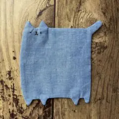 【ゆるい猫布コースター】ハンドメイドオリジナルキャラクター　キッチン雑貨　可愛い