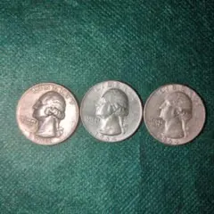 n*a様 【アメリカ】1960年代 クォーターダラー コイン5枚セット 内D