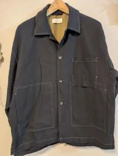 TAUPE 黒 コットン混紡ジャケット　セットアップ