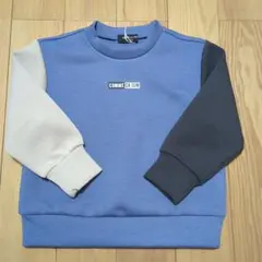 新品☆コムサイズム　ブルー系ロゴプリント　トレーナー100㎝