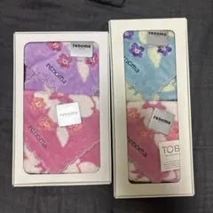 renoma 花柄タオルハンカチ 4枚セット