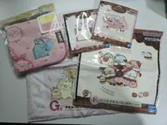 ​【まとめ売り】すみっコぐらし タオル＆コースター 5点セット（滋賀限定入り）