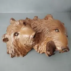 【希少】 木彫り 熊 一刀彫 怒り熊 置物 全長約40cm 工芸品 Amazon.co.jp: 怒り熊龍怒作木彫り熊の置物北海道土産一刀彫 303