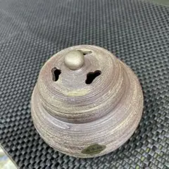 清水焼 香炉 陶器製 丸型 茶色　京都清水焼　美しい色合い　軽くて使いやすい