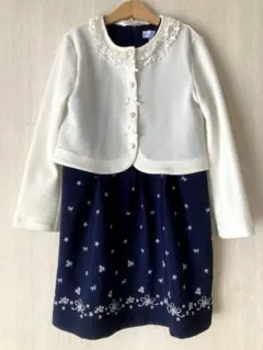 CHOPIN deux襟付き春ボレロ×フォーマルドレス2点セット130