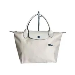 ロンシャン　プリアージュ　トートバッグ　白　ナイロン