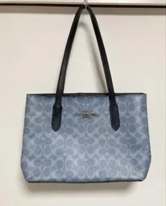 COACH アベニュー キャリーオール シグネチャー トートバッグ F48735