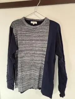 THE SHOP TK M ネイビー グレー ニットのサムネイル