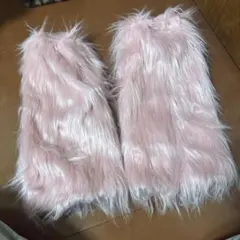 ピンクファーレッグウォーマー