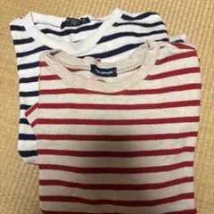 ムージョンジョン　ボーダートップス　ロンT 長袖