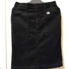 Champion ブラック コーデュロイ タイトスカート Women's M