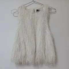 ホワイトファーベスト ノースリーブ ZARA