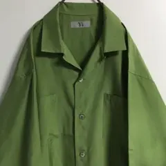 Y’s by Yohji Yamamoto シルクシャツ 緑 開襟 シェルボタンのサムネイル
