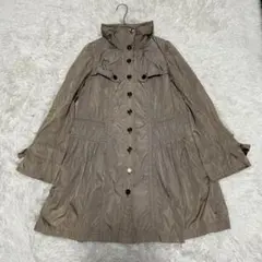 バーバリーブラックレーベル スプリングコート リボン 38 ロゴボタン Aライン