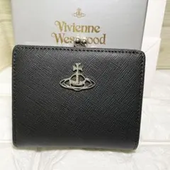 【新品】 Vivienne Westwood 二つ折り財布 がま口 ブラック