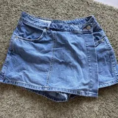 ZARA デニム キュロットスカート ショートパンツ S