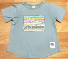 【130cm】OFFICIAL TEAM 半袖Tシャツ ライトグリーン 男の子のサムネイル