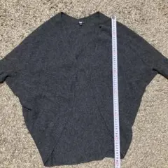 【Mサイズ】UNIQLO　3Dスフレヤーンカーディガン グレー