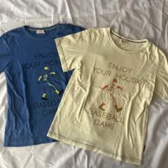 【美品】ベースボールプリントTシャツ×2枚のサムネイル