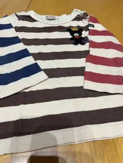 ミキハウス　ボーダー　ロンT 80