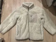 ユニクロ　防風フリースジャケット クリーム色 110cm