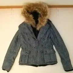 ジェットレーベル フードベスト付 グレージャケット ザラ バナリパ ルーニィ