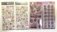 キラコロおはじきシール マイメロディ　キラキラカプセルシール　キティ