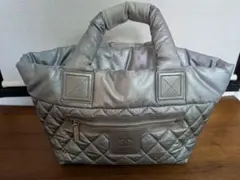 CHANEL シルバー キルティング トートバッグ