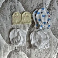 ベビー用手袋4点セット（小鳥・象柄）