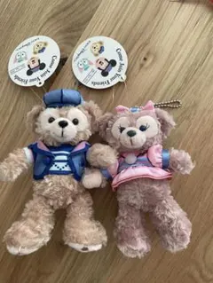 ダッフィー＆シェリーメイ ぬいぐるみバッジ セット タグ付き　2016