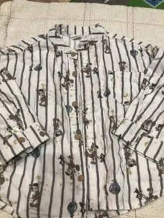 Cottoli ピノキオ　ストライプ長袖シャツ 110