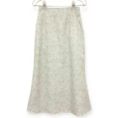 NICE CLAUP美品 花柄マーメイドスカート ミントグリーン ナイスクラップ