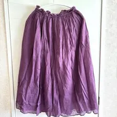 パープル フレアスカート Freeサイズ